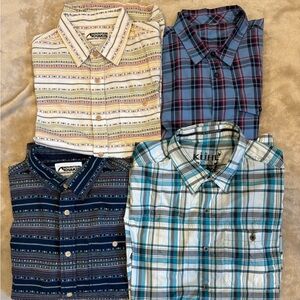 4 Lot Short Sleeve Button Shirts Mountain Khakis Kuhl Small